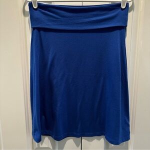 Old Navy Blue Knit Rollover Waist Swing Skirt S